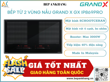 Bếp từ 2 vùng nấu Grand X GX IP869Pro - Made In Malaysia